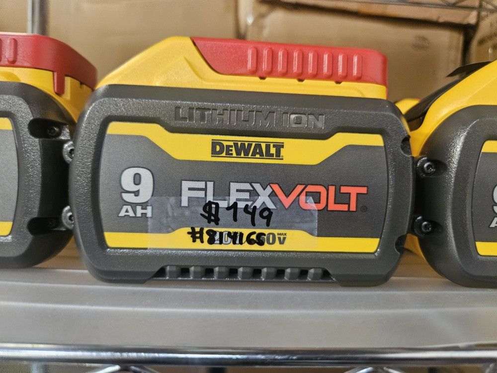 DEWALT
FLEXVOLT 20V/60V MAX Lithium-Ion 9.0Ah Battery