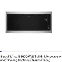 Whirlpool Built In Microwave With Trim Kit 
