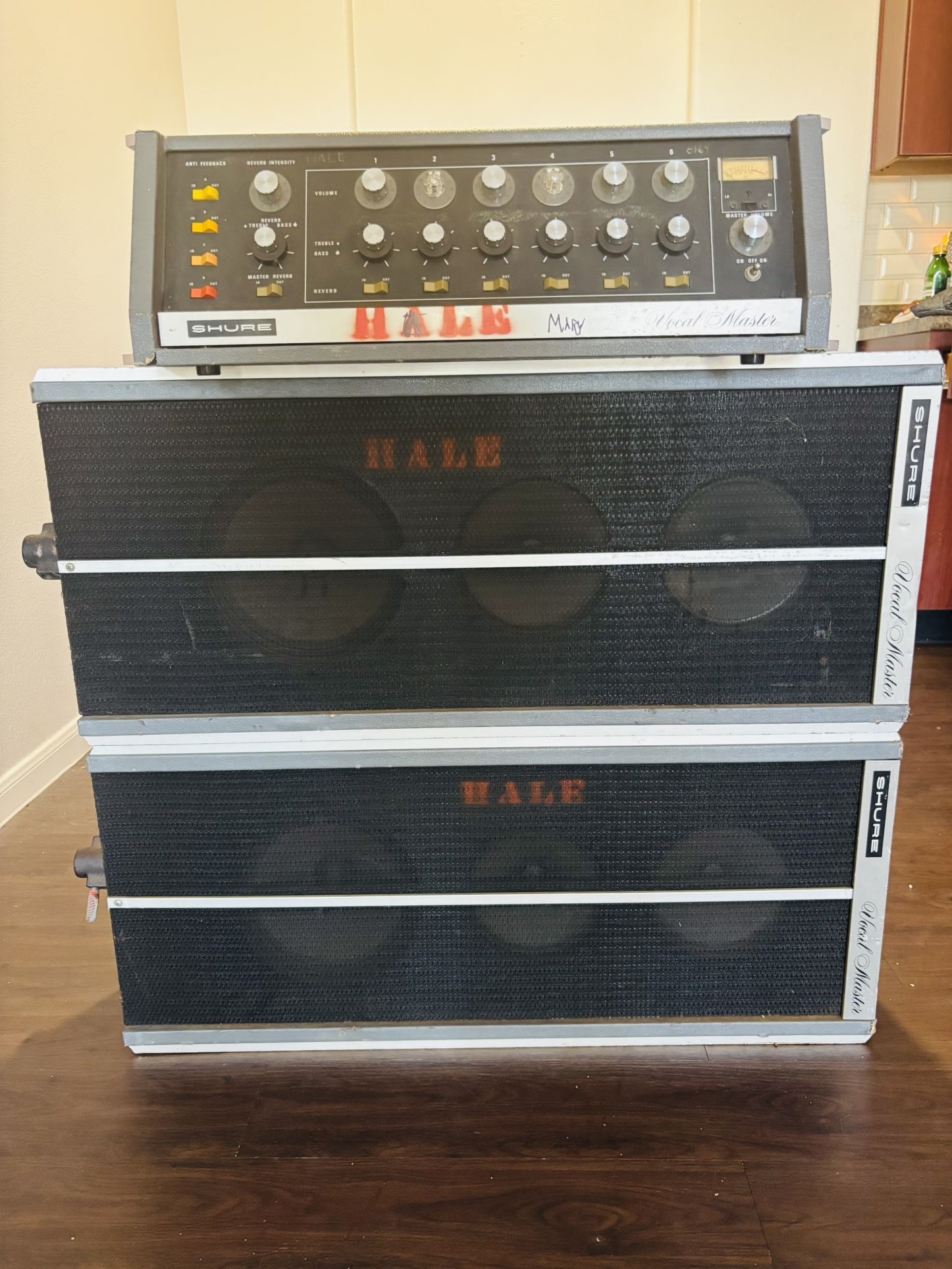 Vintage Hale Shure Vocal Master & 2 Speakers - Make An Offer  