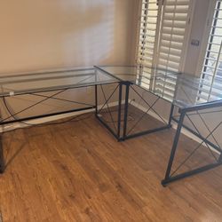 Large Glass Desk