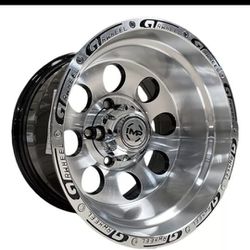 15x10 Alloy Wheels 5x5.5 5x139.7 Bolt Pattern New Fit F100 F150 Bronco Some Old Dodge Ram And Jeeps 