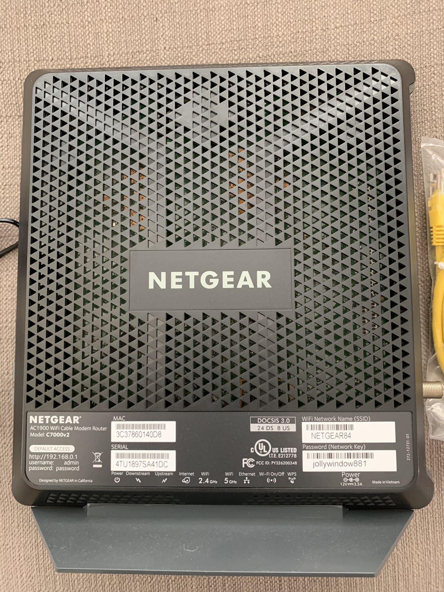 Netgear AC1900 cable modem router combo