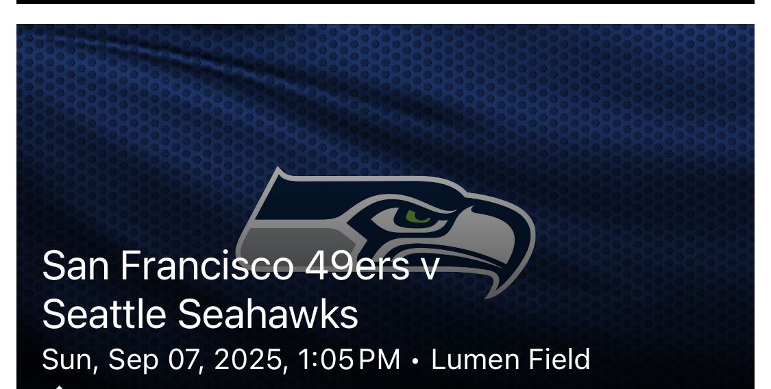 Seattle Seahawks vs San Francisco (SF) 49ers (9/7/25)