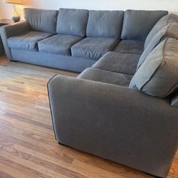 Dark Gray L-Shape Sectional Sofa from Macy’s