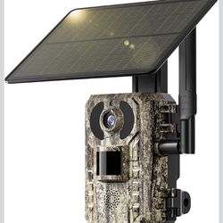 4G LTE Cellular Trail Cameras,Live Streaming Game Camera Built-in SIM Card 0.2s Trigger Speed Motion Activated Solar Trail Camera with Night Vision IP