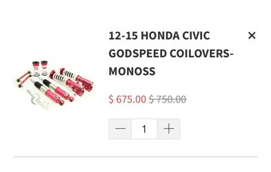 Godspeed coil overs