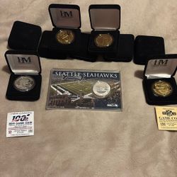 Seahawks Gold/ Silver Played Game Coins