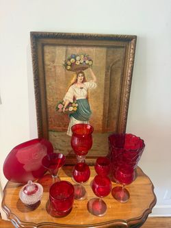 Red ruby glassware