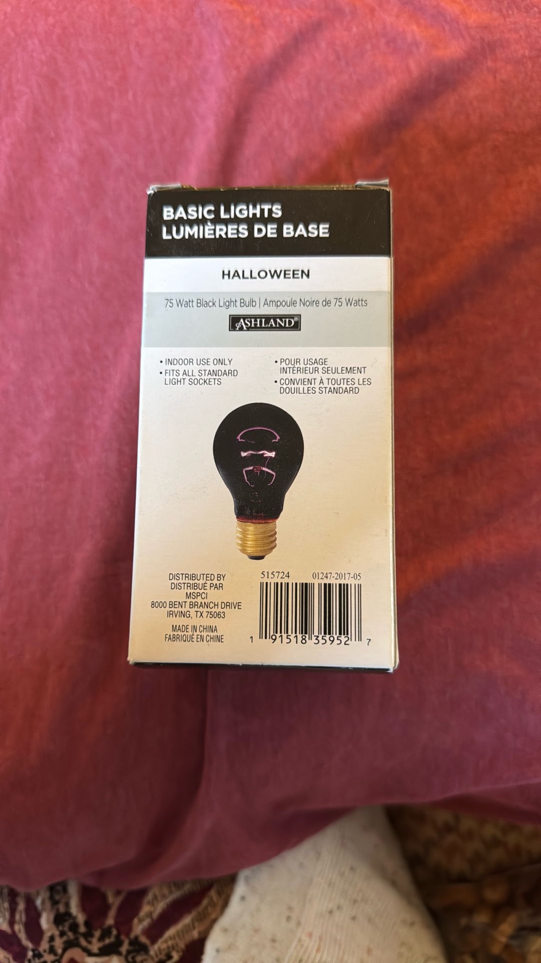 Halloween black Light Bulb