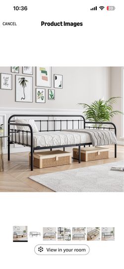 Black Metal Twin bed frame