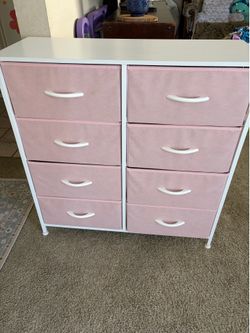 Pink Fabric dresser