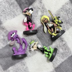 4in1 Nintendo AMIIBOs Splatoon Collectible Figures Inkling Squid Callie Marie 