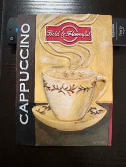 Cappuccino Coffee Wall Plaque Sign