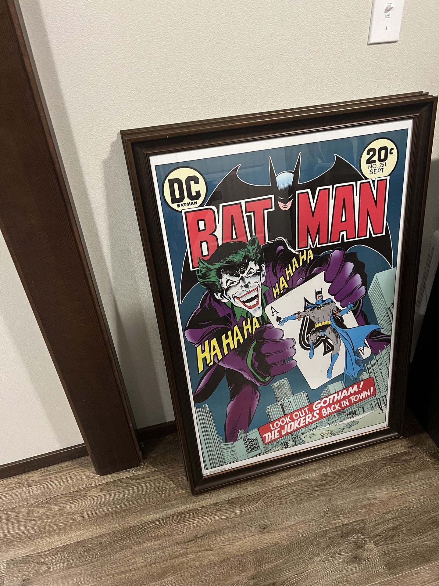 Framed Batman & Joker posters