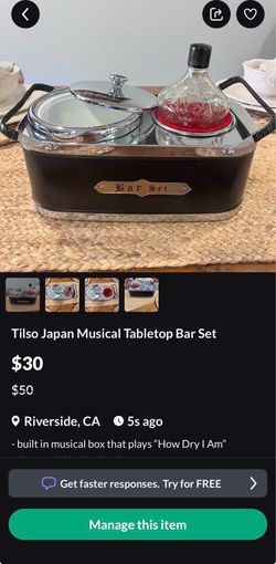 TABLETOP BAR SET