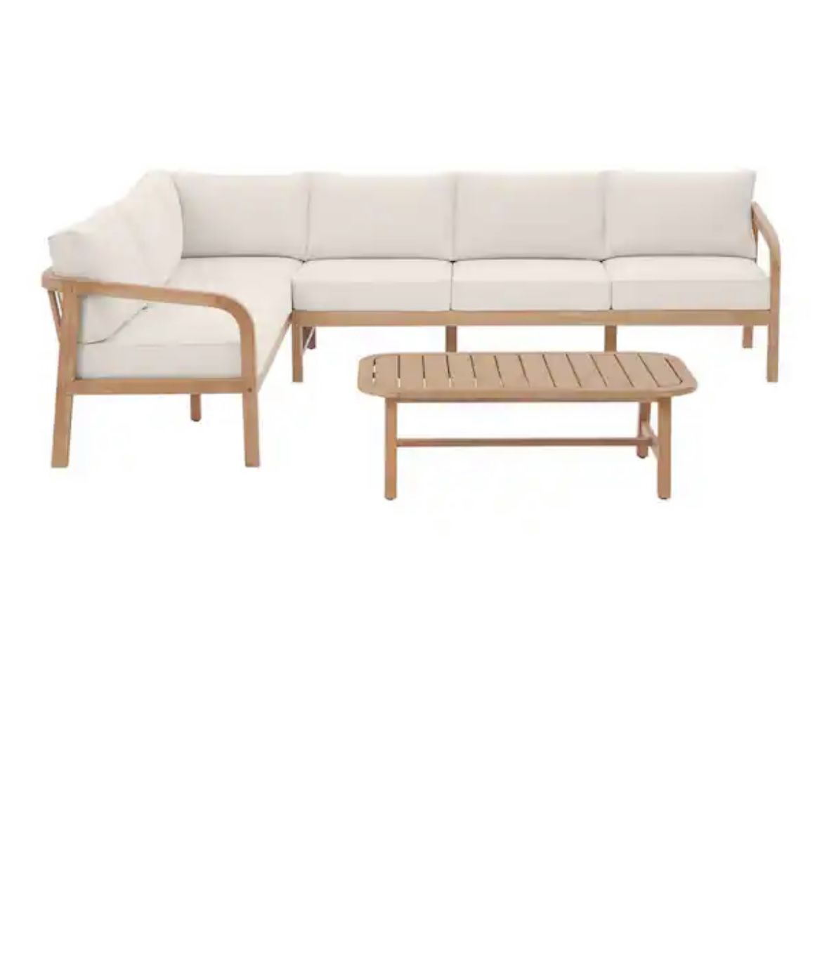 Brand New  Outdoor Sectional with Almond Cushions