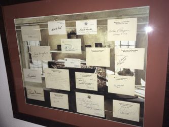 1976 Collection Of Original Autographs Of The Most Powerful Men In Washingron Dc