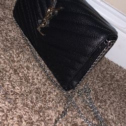 YSL Small Shoulder Bag Sliver