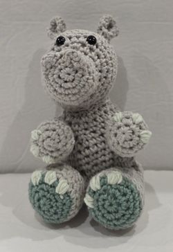 Handmade Crochet Hippo 