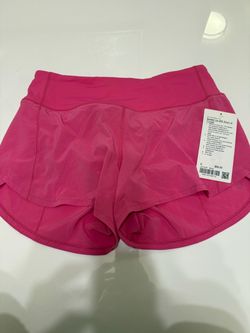 Lululemon Speed Up Mid-Rise 4” Shorts Hot Pink Size 6 NWT