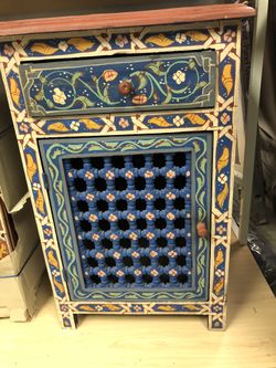 Hand made wood night stand 27” X 17” X 12 “ D