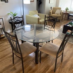 Glass Table and Chairs