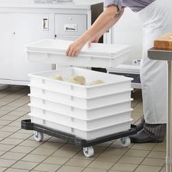 Bakers Lane 18x26x3 White Dough Proofing Set (6pack)  with Plastic Dolly 