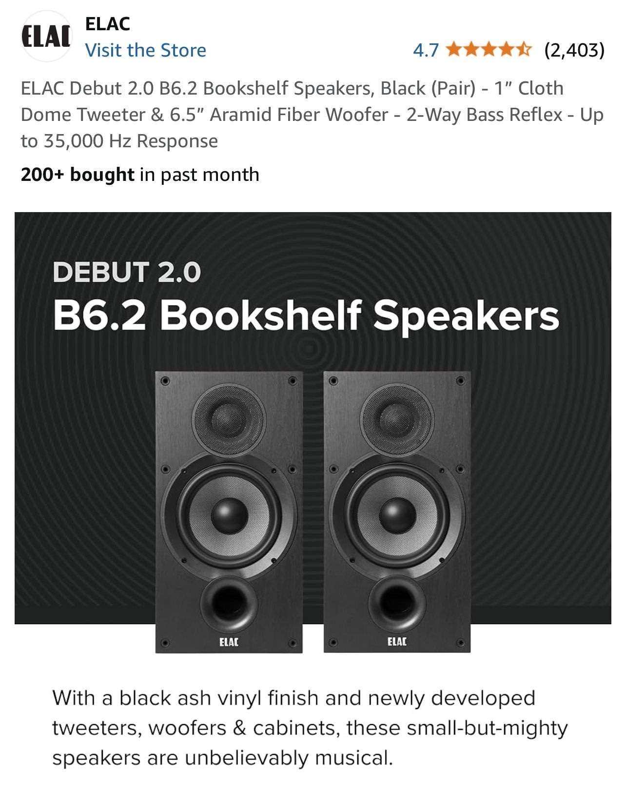 Brand new Bookshelf Speakers for Home Entertainment Systems (pair)