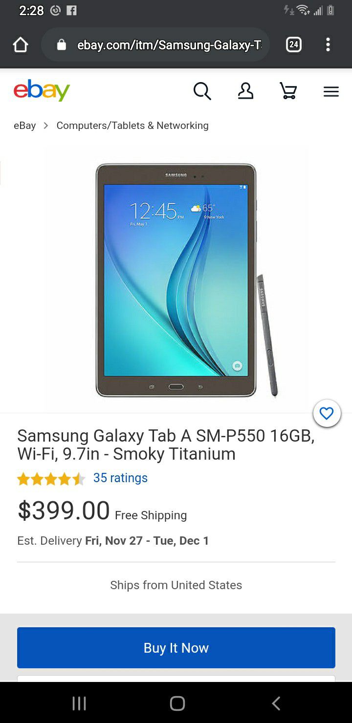 Samsung Galaxy A 16 G Tablet /Brand NEW
