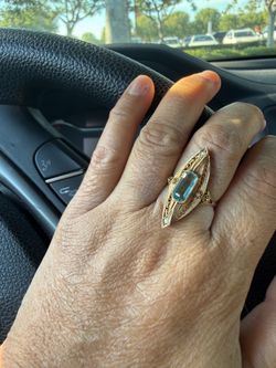 Aquamarine ring 6.5 circa 1900’s