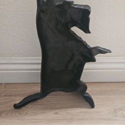 Antique Cast Iron Black Scottie Dog Door Stop - 16”