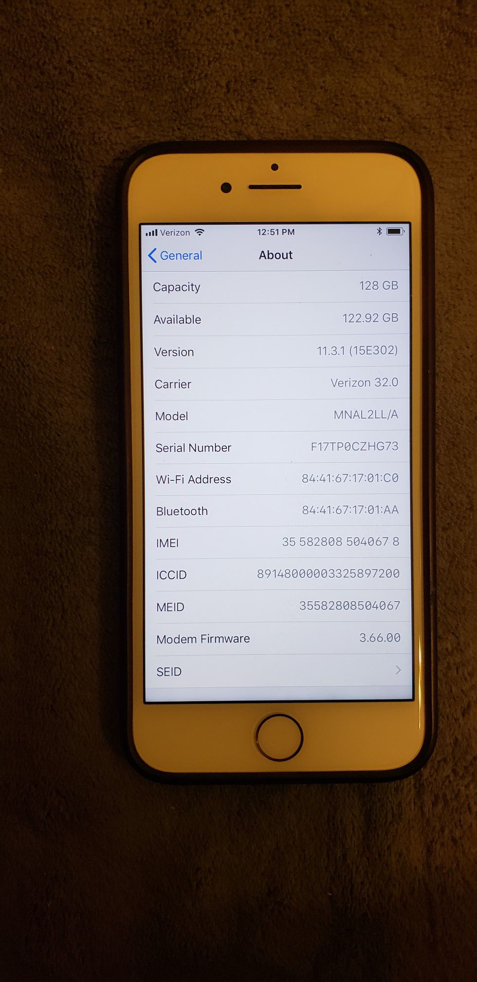 Gold iPhone 7 128gb unlocked