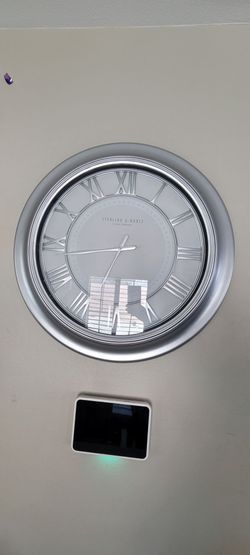 Large Silver Clock