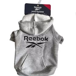 Small Reebok dog hoodie