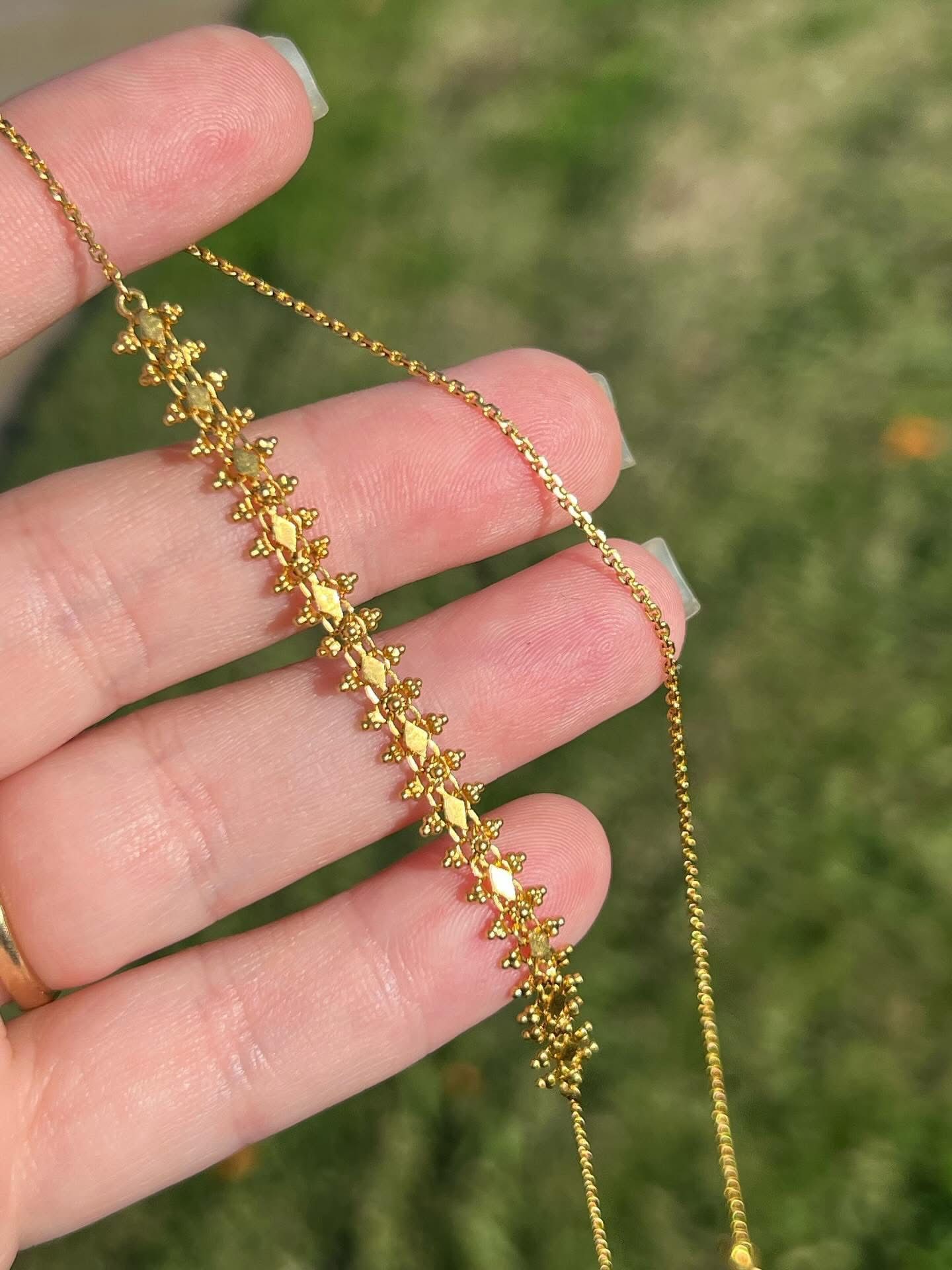 24k Solid Pure Gold Necklace ! 6 Grams ! Beautiful 