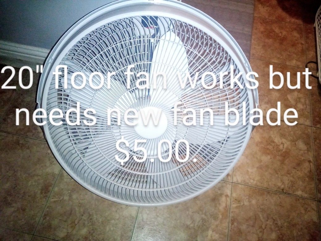 Used, 20" Lasko Floor Fan $5