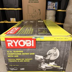 Brand new Ryobi Universal Miter Saw Quick Stand 12 in. SLIDING COMPOUND MITER SAW WITH LED ™