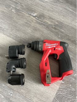 M12 FUEL 12V Lithium-lon Brushless Cordless 4-in-1 Installation 3/8 in. Drill Driver with 4 Tool Head (Tool-Only)