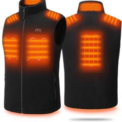 Unisex Small Electric Heated Fleece Vest With Power Bank - HEWINZE