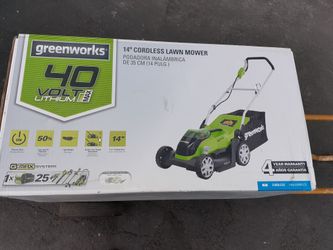Green works 40 volt lawn mower brand new in the box