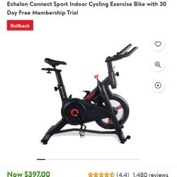 Echelon Connect Sport Indoor Cycling Exercise Bike - NEW