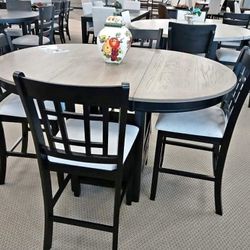 5PC Counter height Dining table set with Leaf
