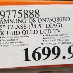 Samsung 75 Inch TV