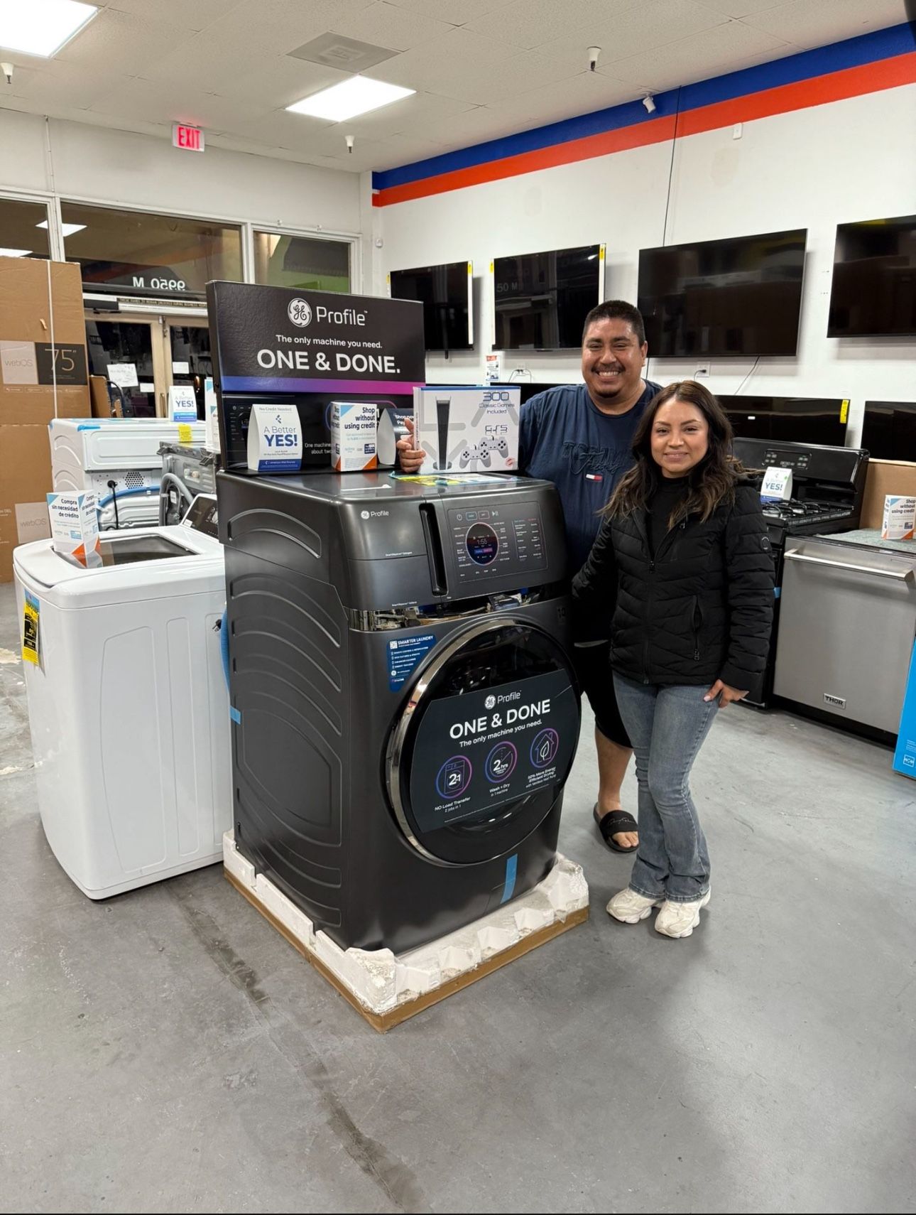 GE PROFILE-2 In 1 Washer And Dryer 120V 