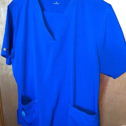 Royal Blue Scrub Set