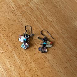 Sterling Silver Hummingbird Earrings 