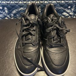 Adidas Black Leather Sneakers