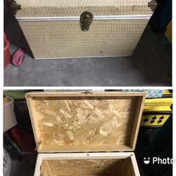 Vintage Storage Trunk Chest 16” wide x 28.5” long x 19.5” high