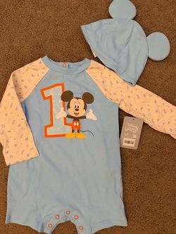 Disney Baby Mickey Mouse 1st Birthday Outfit Set