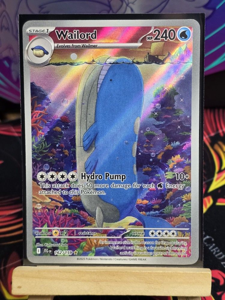 POKEMON Wailord Illustration Rare 162/159 Sv09: Journey Together